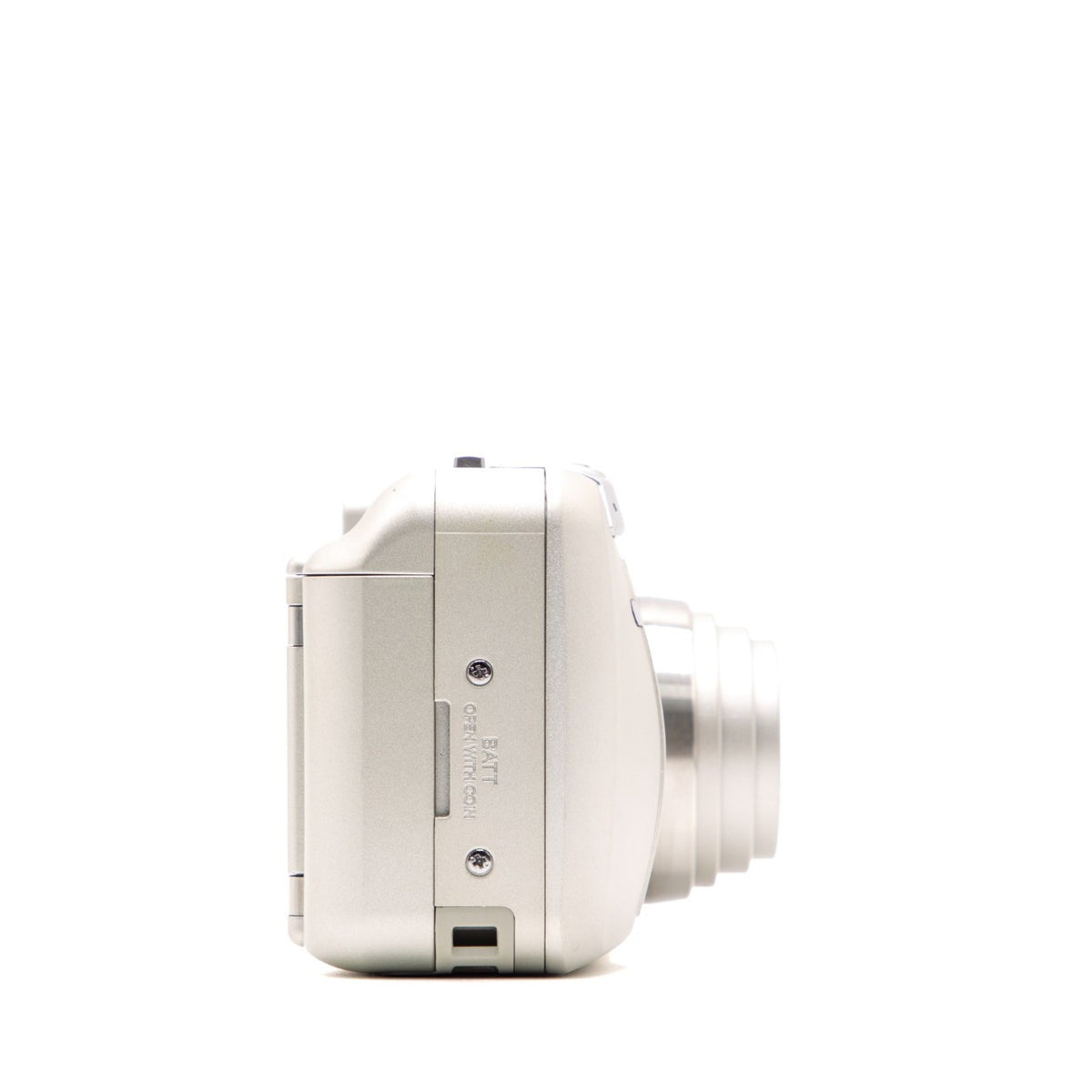 Opposite side view of the Konica Minolta Zoom 130C 35mm camera body