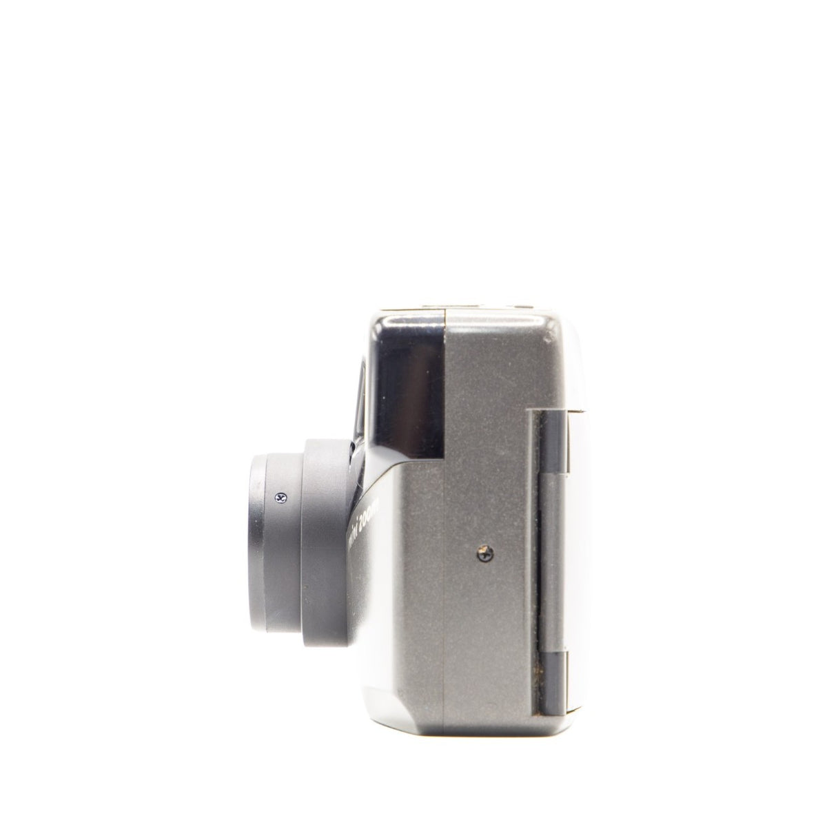 Leica Mini Zoom vintage camera – side profile view of the compact, pocketable body
