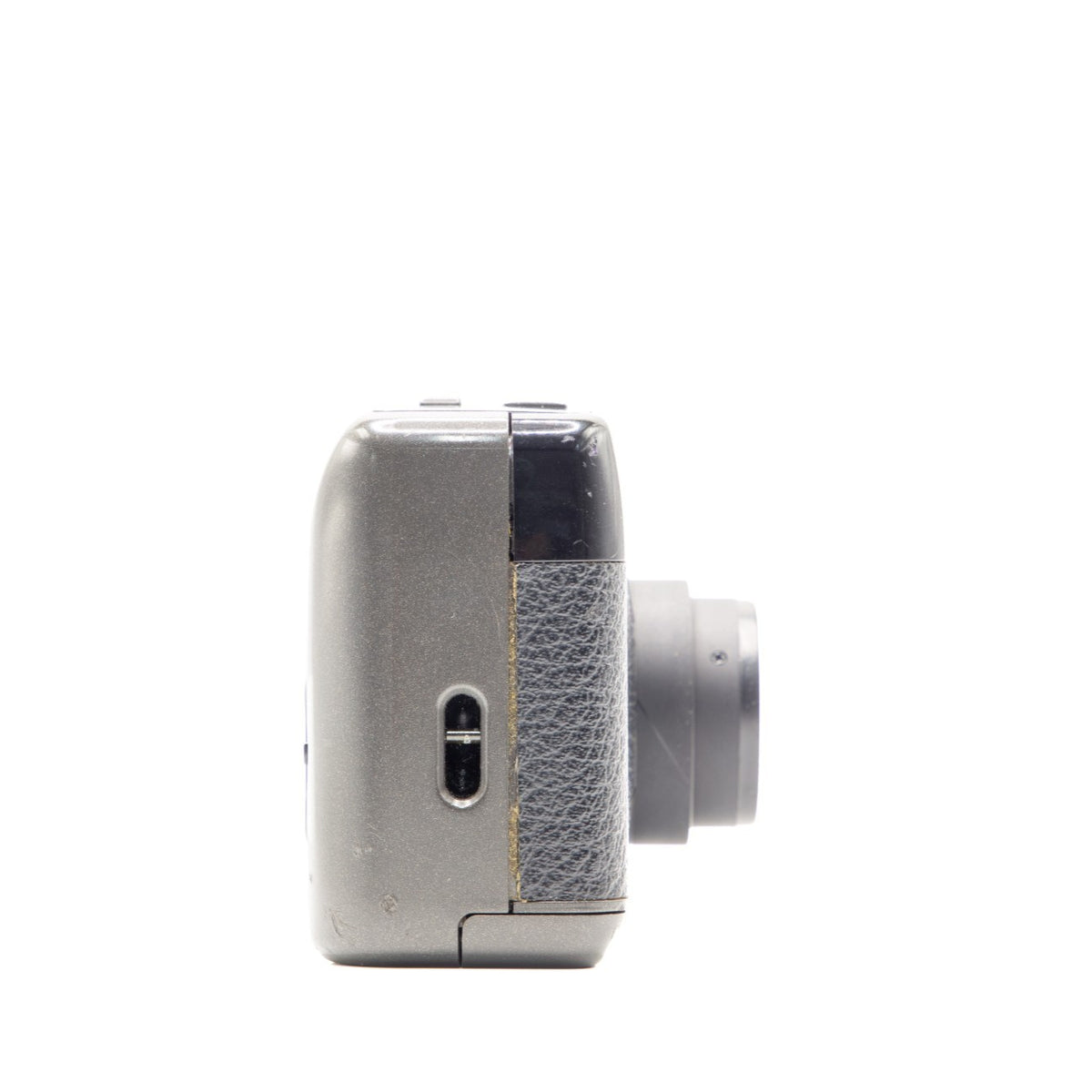 Leica Mini Zoom 35mm camera – opposite side profile view of the Leica point-and-shoot body