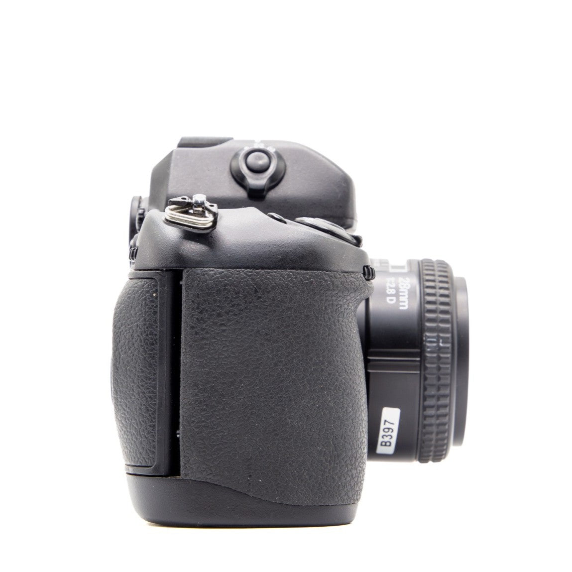 Opposite side view of the Nikon F100 35mm camera body