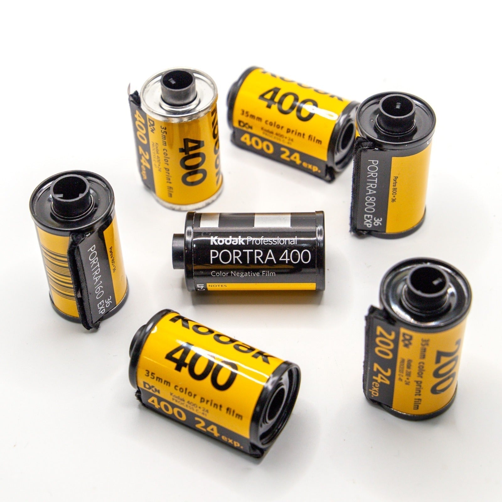 Rolls of Kodak 35mm colour negative film in ISO 200 and ISO 400, a beginner's guide to choosing film for your film camera