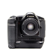 Canon EOS-1 35mm SLR Film Camera with EF 50mm f/1.8 II Lens & Power Drive Booster