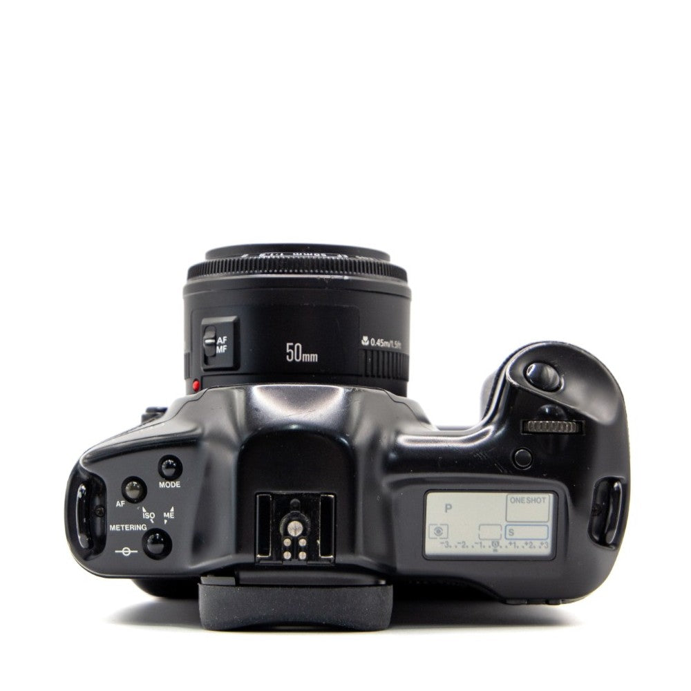 Canon EOS-1 35mm SLR Film Camera with EF 50mm f/1.8 II Lens & Power Drive Booster