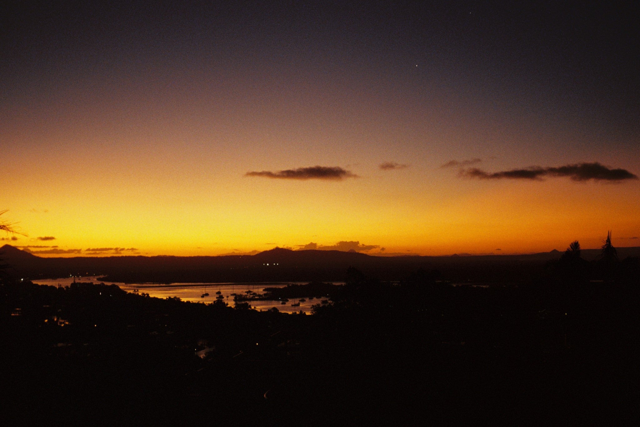 Sunset and the horizon