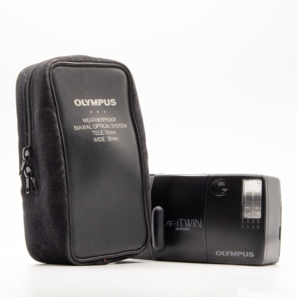 A camera case for the Olympus AF-1 Twin and Olympus AF-10 Twin film camera 