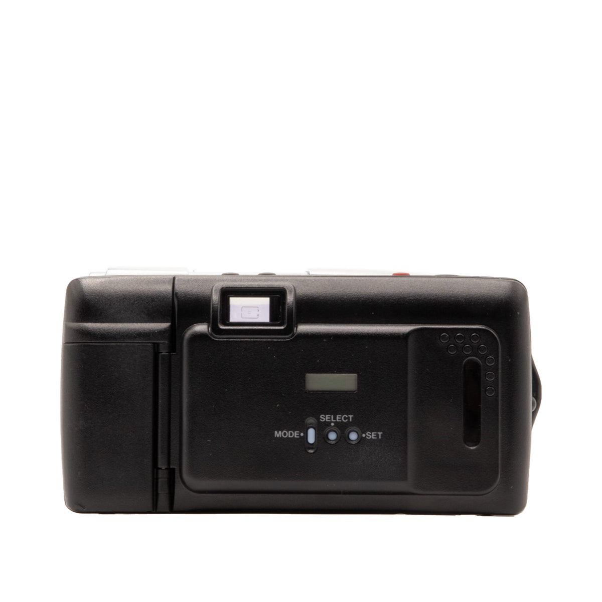 Back view of the Olympus AF-1 Twin vintage 35mm camera showing film door and controls