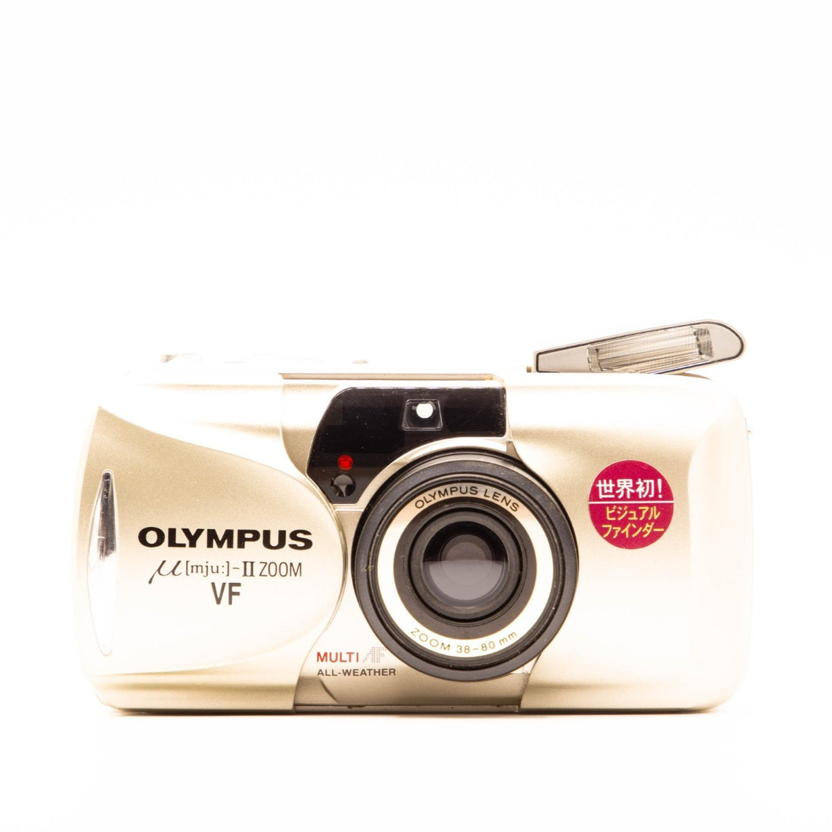 Olympus Mju II Zoom VF on a white background